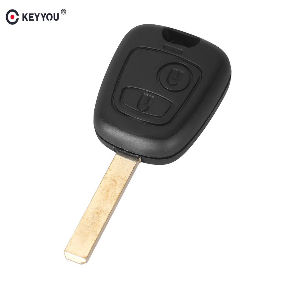 KEYYOU 2 кнопки дистанционного ключа оболочки Fob для Peugeot 107 207 307 407 106 206 306 406 чехол