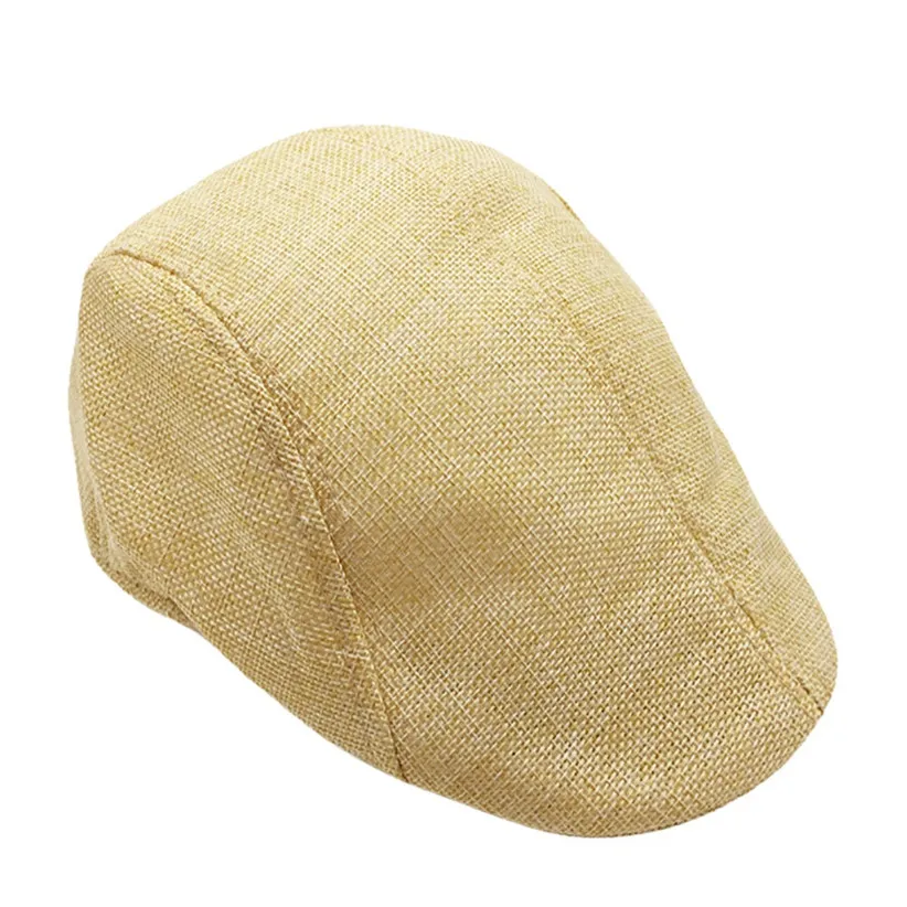 Модный мужской берет унисекс, одноцветная Повседневная винтажная дышащая Солнцезащитная шляпа, мужские летние кепки с козырьками, мужские шапки 90514