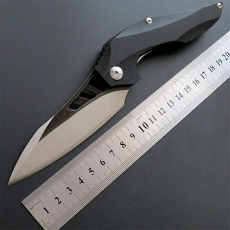 

58-59 HRC Folding Blade Knife D2 Blade Steel G10 Handle Knives Outdoor Pocket Knife Camping Survival EDC Tools