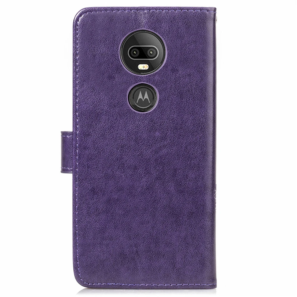 Для Motorola G7 чехол для телефона бампер с цветочным узором флип кожаный бумажник G6
