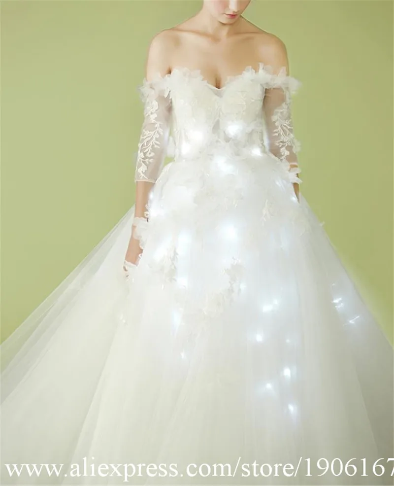 Led luminous party Evening Dress wedding dress06