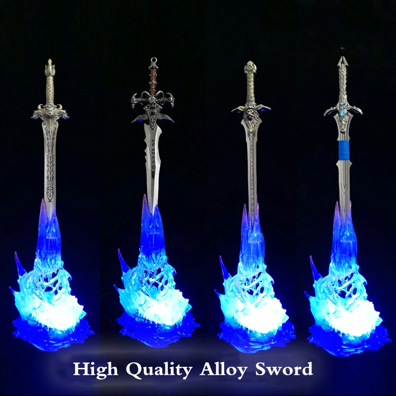 

Newest four tpyes WOW Arthas Menethil's Weapon Frostmourne Sword with Lighting Figma Starz Game Anime pvc action figure toy