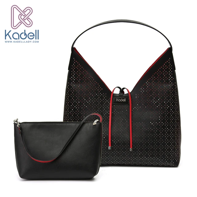 Kadell 2017 Выдалбливают Женщины ИСКУССТВЕННАЯ Кожа Сумки Vintage Style Женщины Сумки Дизайнер Сумка Люксовый Бренд Композитный Мешок