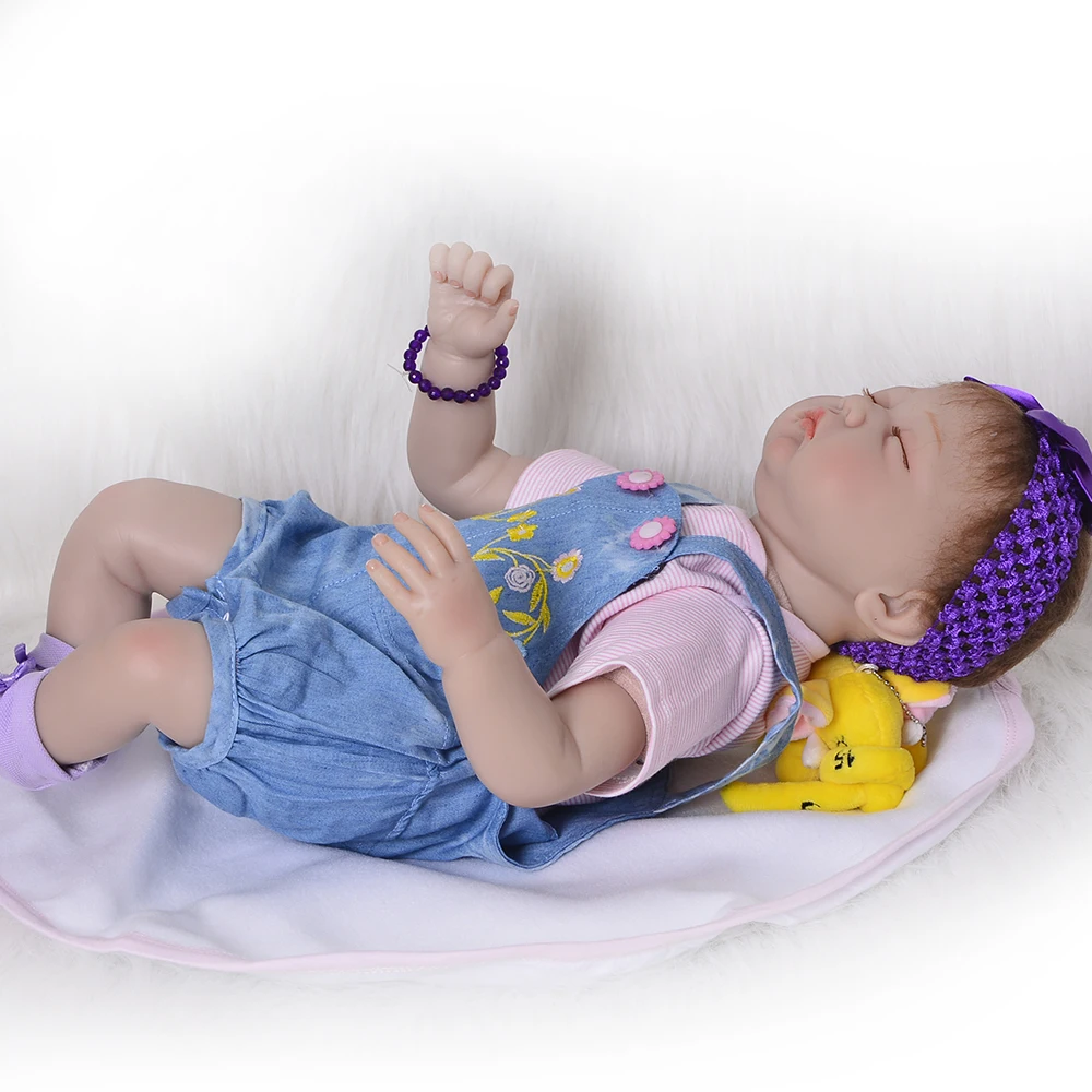 DollMai бренд реального куклы reborn 22 дюймов 55 см мягкое тело силикона reborn baby doll новорожденных жив bebe подарков reborn