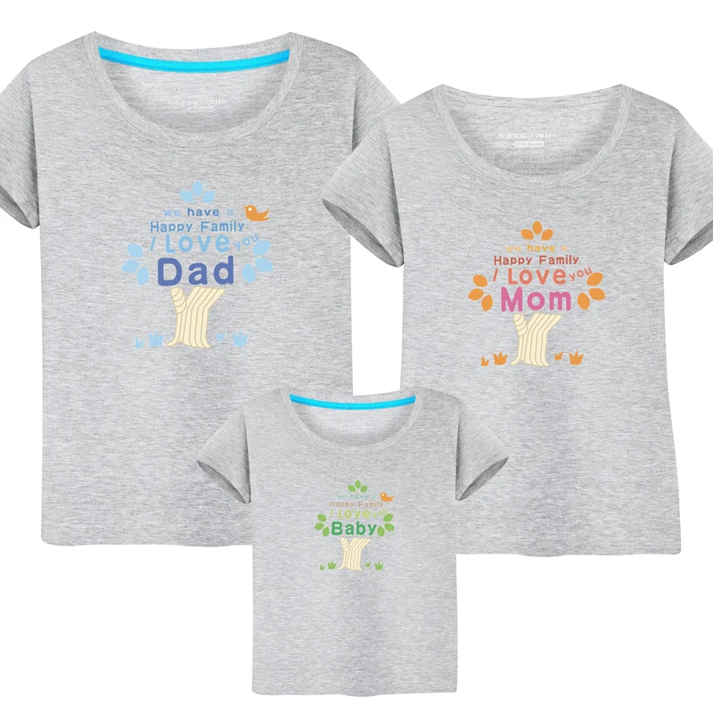 

Family T-Shirt Baby Girls Matching Mother and Daughter Clothes Daddy T-shirt Son Summer Cotton Tops Fashion Children Boys Tees