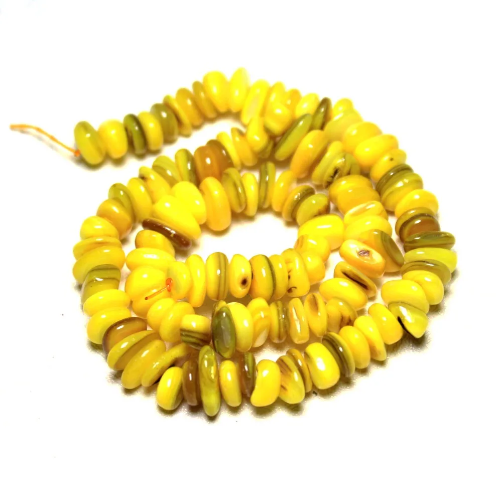 Wholesale Gravel Shape 5 8 Mm Natural Shell Stone Dye Yellow Stone