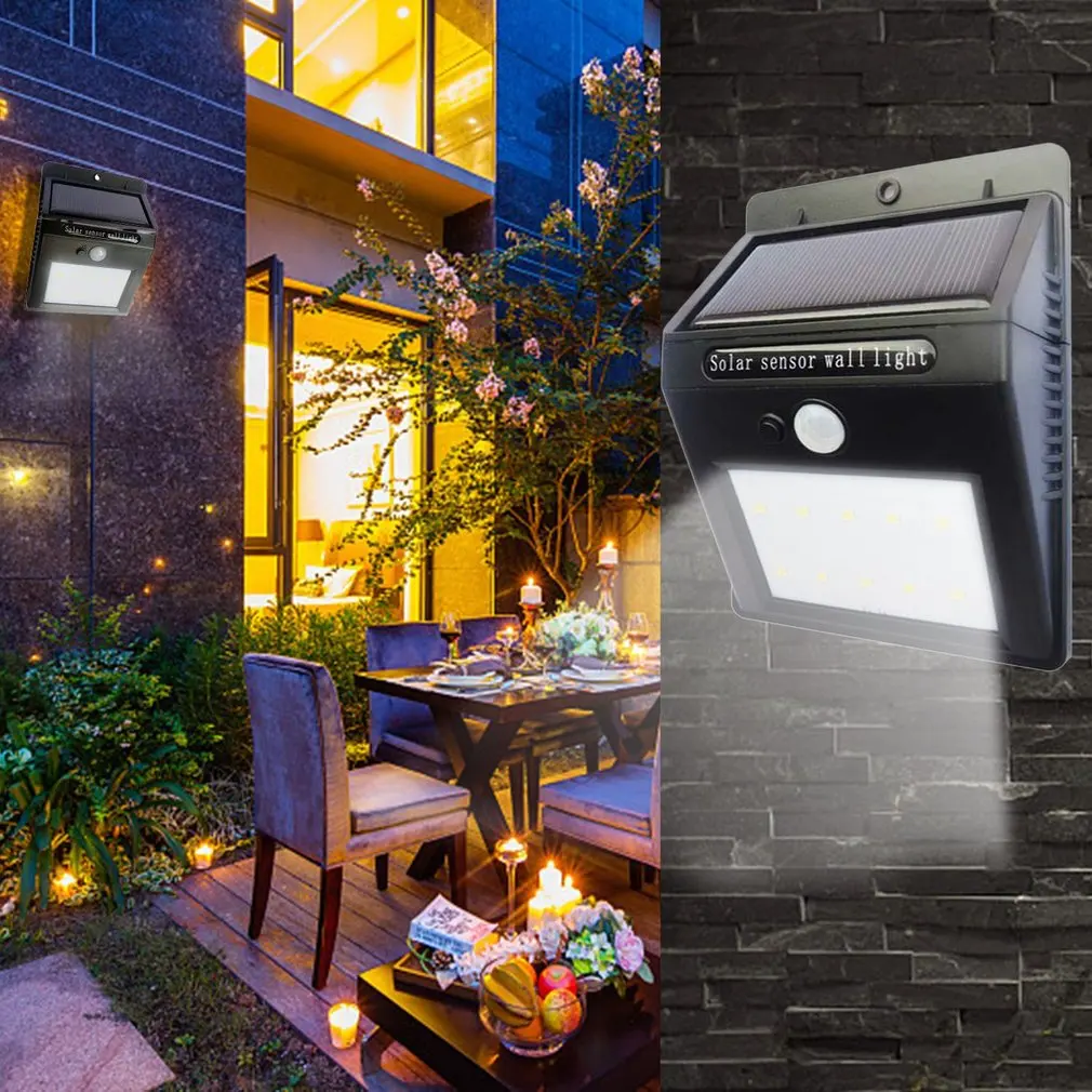 

PIR Motion Sensor Solar Lights 10 16 20 30 LEDs Outdoor Separable Light for Garden Security Waterproof Wireless Wall Lamp