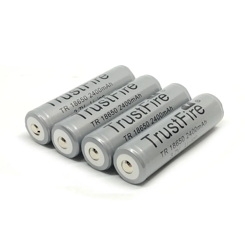 TrustFire Protected TR 18650 3.7V 2400mAh Lithium-ion Battery Rechargeable Batteries with PCB For Camera Torch Flashlights