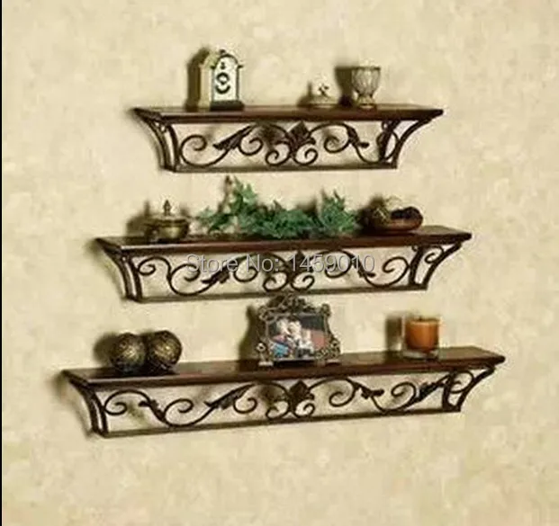 Free shipping! ON SALE Wrought iron Retro living room shelf include