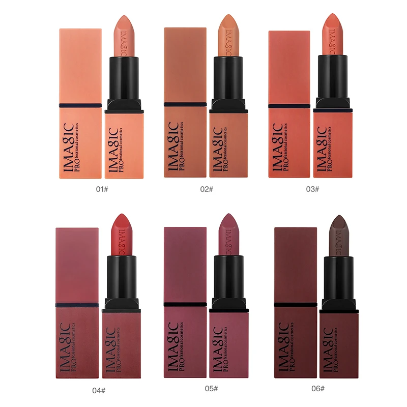 

Imagic Velvet Matte Lipstick Make Up 6 Colos Pigment Long Lasting Batom Red Nude Waterproof Lipsticks Beauty Lip Coametic Makeup