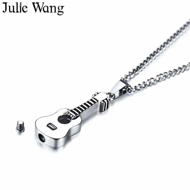 Ожерелье Julie Wang из нержавеющей стали с подвеской в виде гитары памятный сувенир