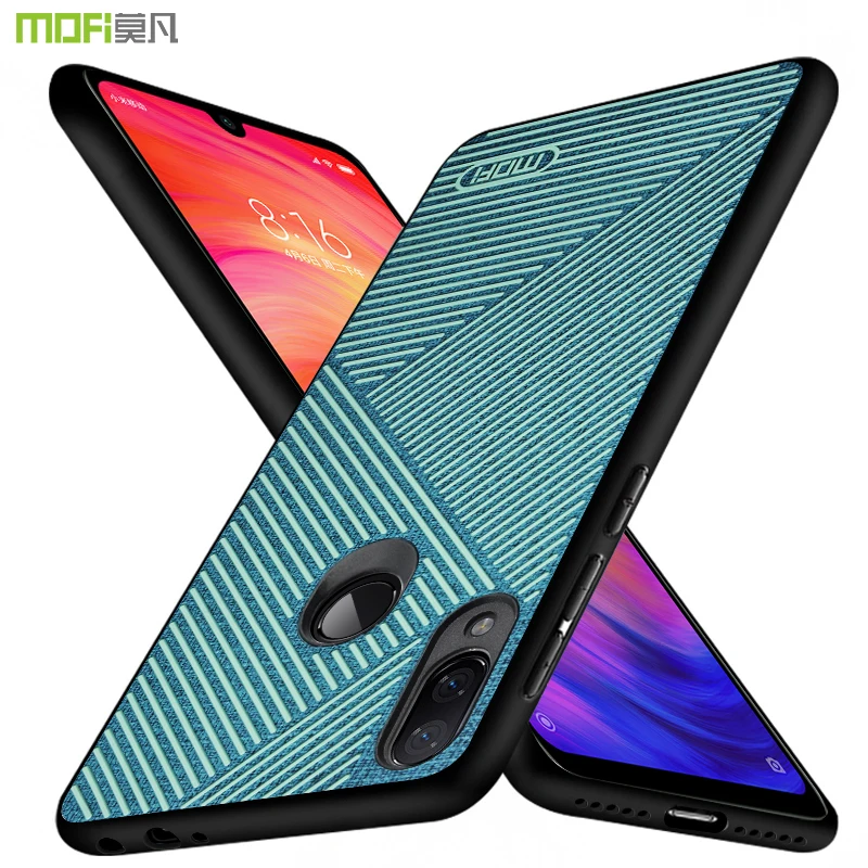 

for xiaomi redmi note 7 pro case cover MOFI For Xiaomi note 7 global Liquid Silicone Stripe Back Case note 7Pro Full Cover Case
