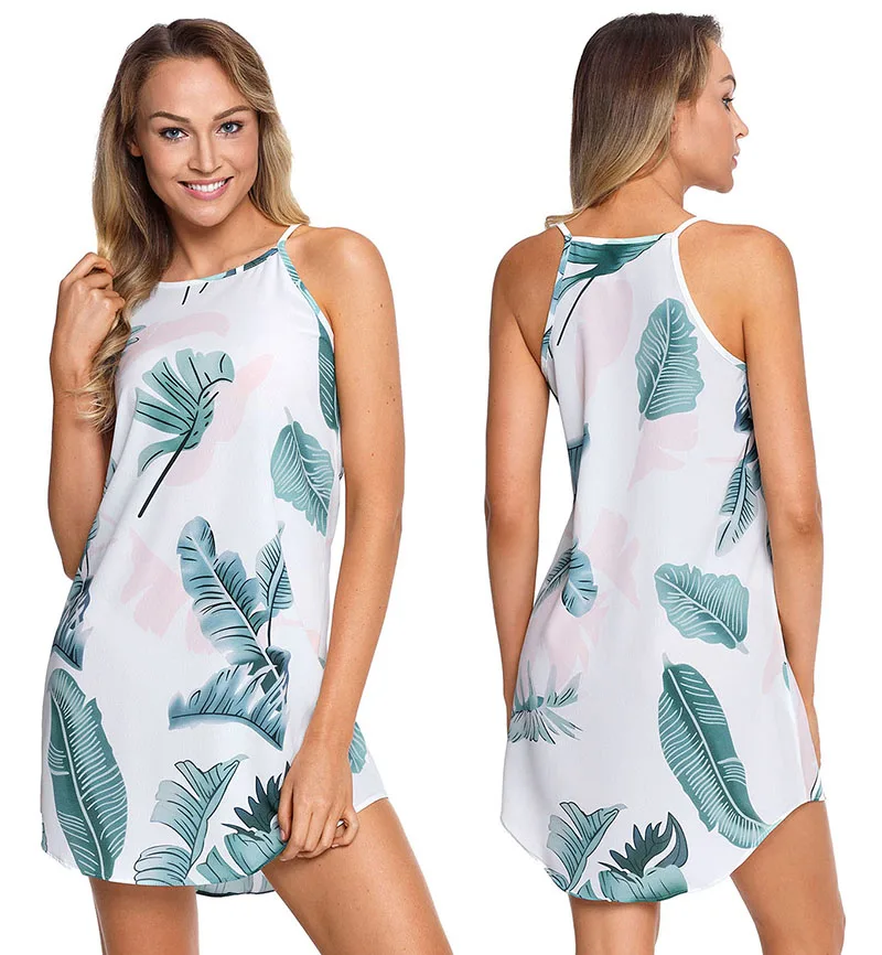 Palm-Tree-Leaf-Print-Ivory-Sleeveless-Dress-LC220101-4-6