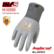 SAFETY-INXS N10590 BladeX5 перчатки с защитой от порезов, защитные перчатки для работы с лезвием, перчатки с высокочувствительным покрытием, устойчивые к порезу