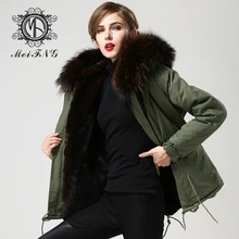 Армейский зеленый Модный женский жакет-парка