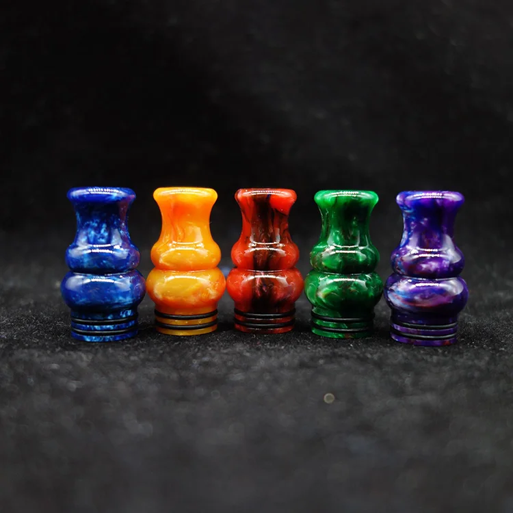 1pcs 810 mtl drip tips epoxy resin long vase shape mouthpiece vape
