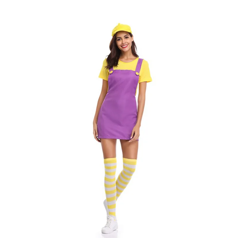 Dress Type2 Женская фантазия Принцесса Супер Марио Bros костюм для взрослых женщин аниме Принцесса Вечерние маскарадные наряды с Socking - Цвет: Dress Type2