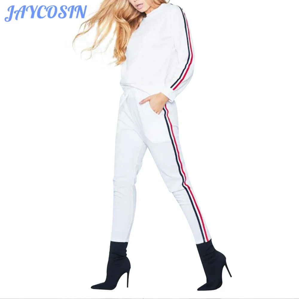 Женский комплект одежды JAYCOSIN спортивный костюм в полоску из 2 предметов топ и