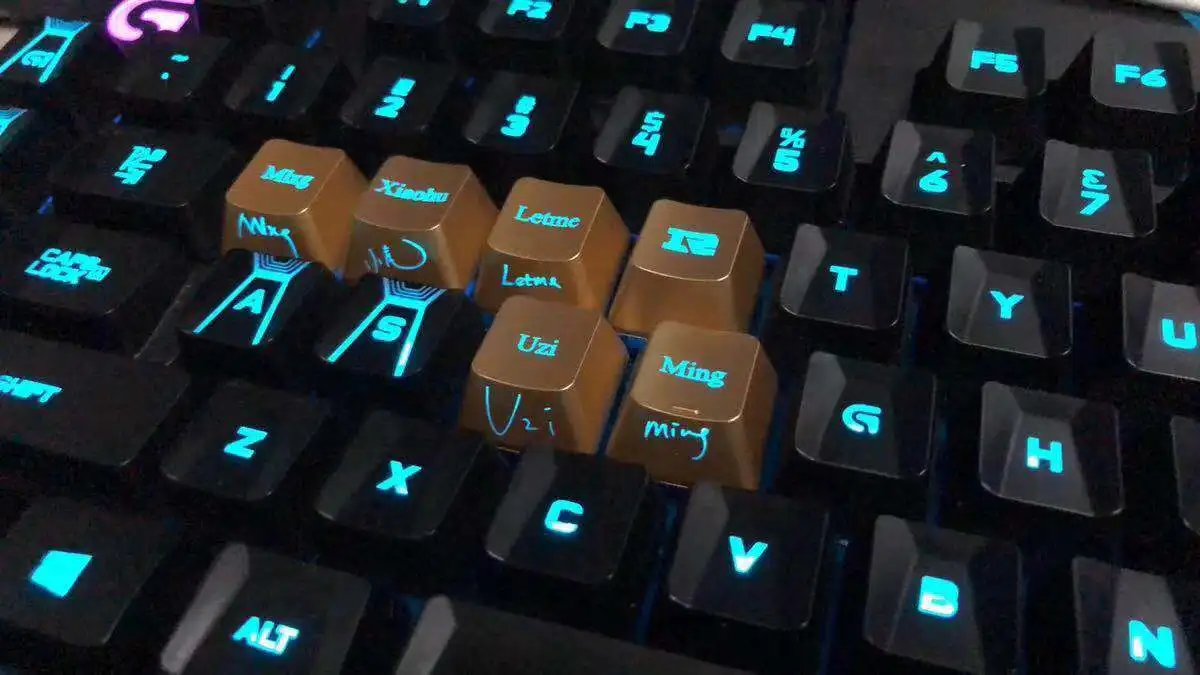 10 шт. колпачки для ключей золотого цвета с подсветкой для механической клавиатуры logitech G910 G810 G413 Gpro G512 G513