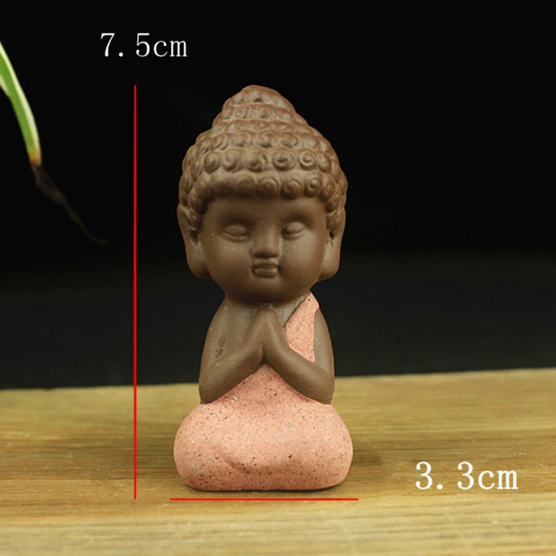 JX-LCLYL Mini Ceramic Buddha Statue Statuette Yoga Handicrafts Ornaments Tea Decoration