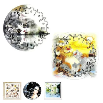 

KAMY YI Full Diamond Embroidery 5D DIY Diamond Painting Christmas Cross Stitch Cartoon Clock Full Rhinestone Mosaic Decoration