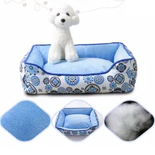 Venxuis cводонепроницаемая кроватка для кота otton красочный спальный коврик для собаки нейлоновый цветок печать собачья подстилка подушка со съемной лапой