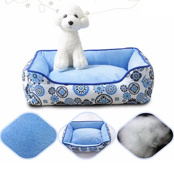 

Venxuis CWaterproof Cat Sleeping Bed otton Colorful Dog Sleeping Mat Nylon Flower Print Pet Dog Bed Cushion With Removable Paw