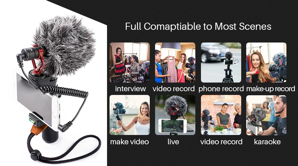 BOYA BY-MM1 Профессиональный записывающий микрофон с f-креплением для смартфона видео Риг для iPhone X samsung Nikon DSLR Youtube Vlogging