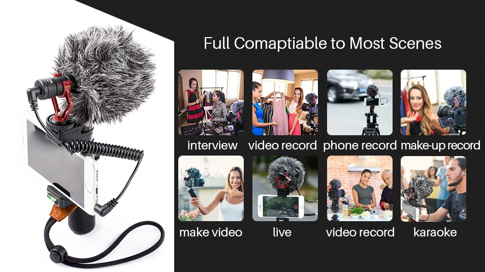 usb microphone BOYA BY-MM1 Shotgun Video Microphone Universal Recording Microphone Mic for DSLR Camera iPhone Android Smartphones Mac Tablet mics