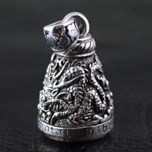 925 серебро подлинный OV резной летающий дракон кальмар тайский серебряный колокольчик мужской кулон