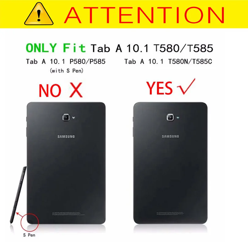 Тонкий смарт чехол на магните для Samsung Galaxy Tab A6 10 1 2016 дюйма флуоресцентный A Чехол +