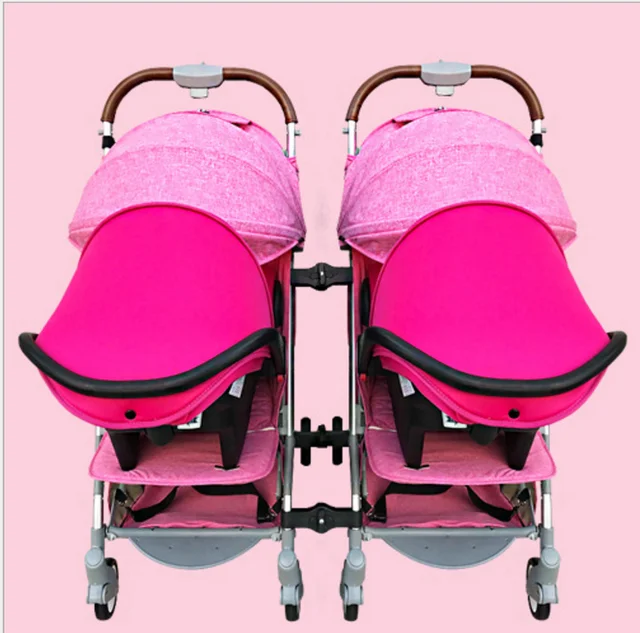 New twin stroller, car seat 2 in 1 split, folded, reclining baby BB