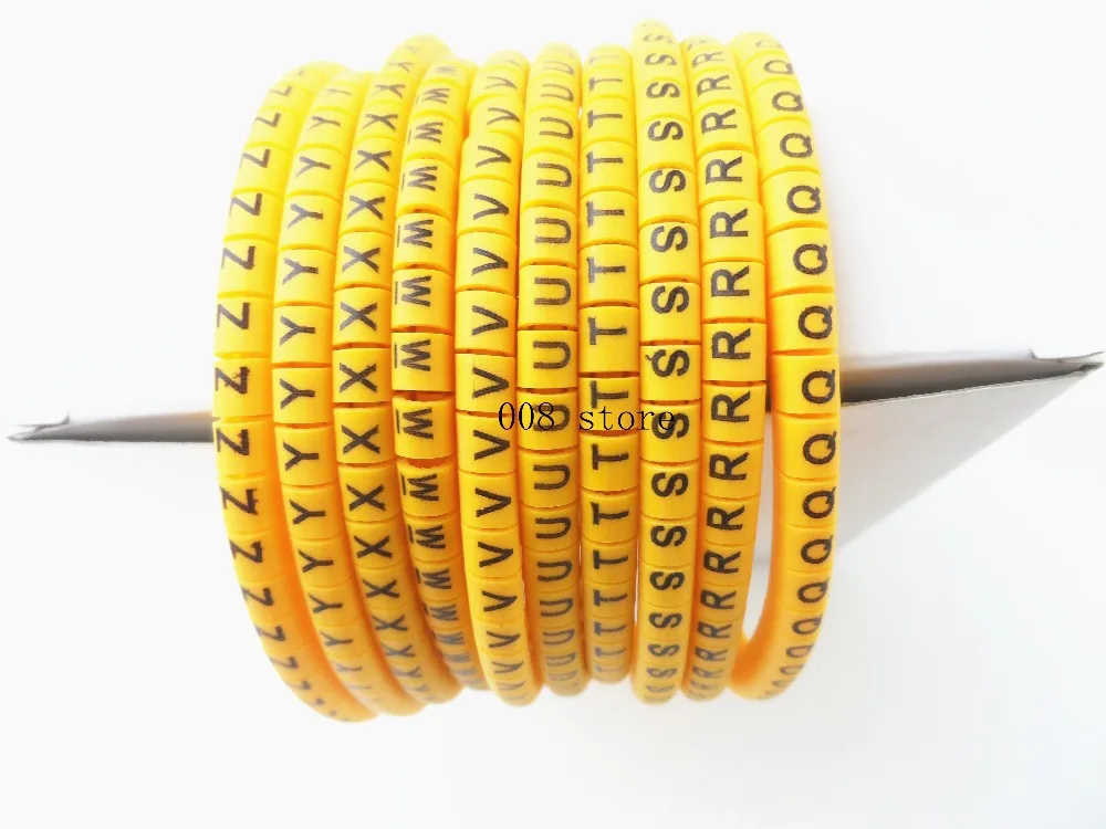 500pcs/Lot EC-0 1.5mm2 A-Z QRSTUVWXYZ English Letter Flexible Print Sleeve Tube Label Network Wire Cable Marker | Обустройство дома