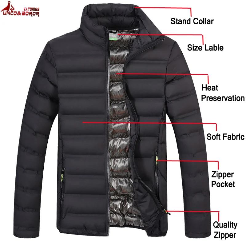 Acheter Veste coupe vent légère pour hommes veste d hiver coupe ajustée hommes parka manteau streetwear hommes Bomber veste vêtements de sport pour homme veste d automne