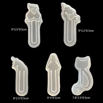 

DIY Cat Shape Bookmark Mould Epoxy Resin Casting Silicone Molds Art Craft Tools
