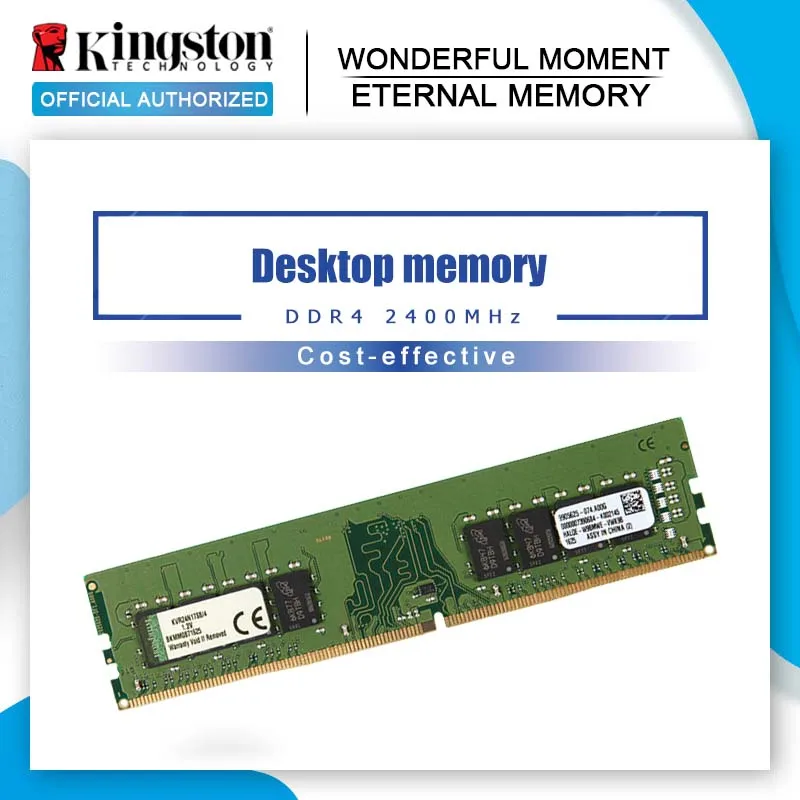 Оригинальная память kingston 2400 МГц, 4 ГБ, 8 ГБ, 16 ГБ, Intel игровая Память DDR4, ОЗУ 1,2 в, 288 Pin, память для ПК, оперативная память для настольных ПК, карты памяти