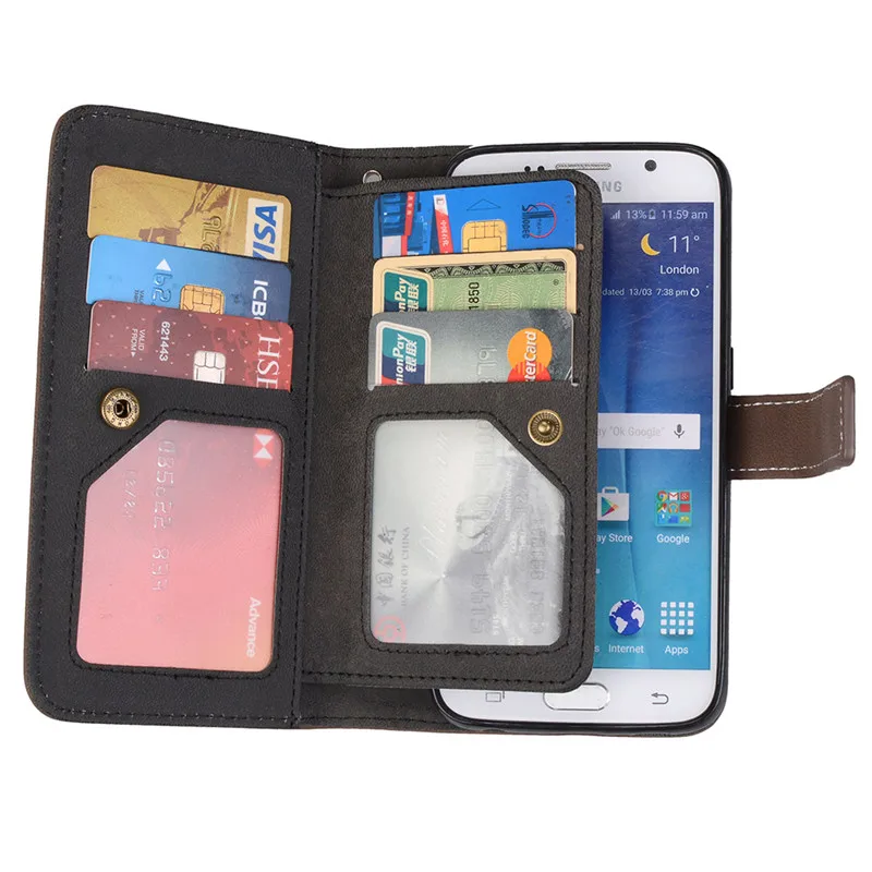 For Apple iPhone 6 Case Luxury leather Flip cover sFor iPhone 6S Multifunction Nine cards Wallet Protective phone bag for iphone6 case cover22