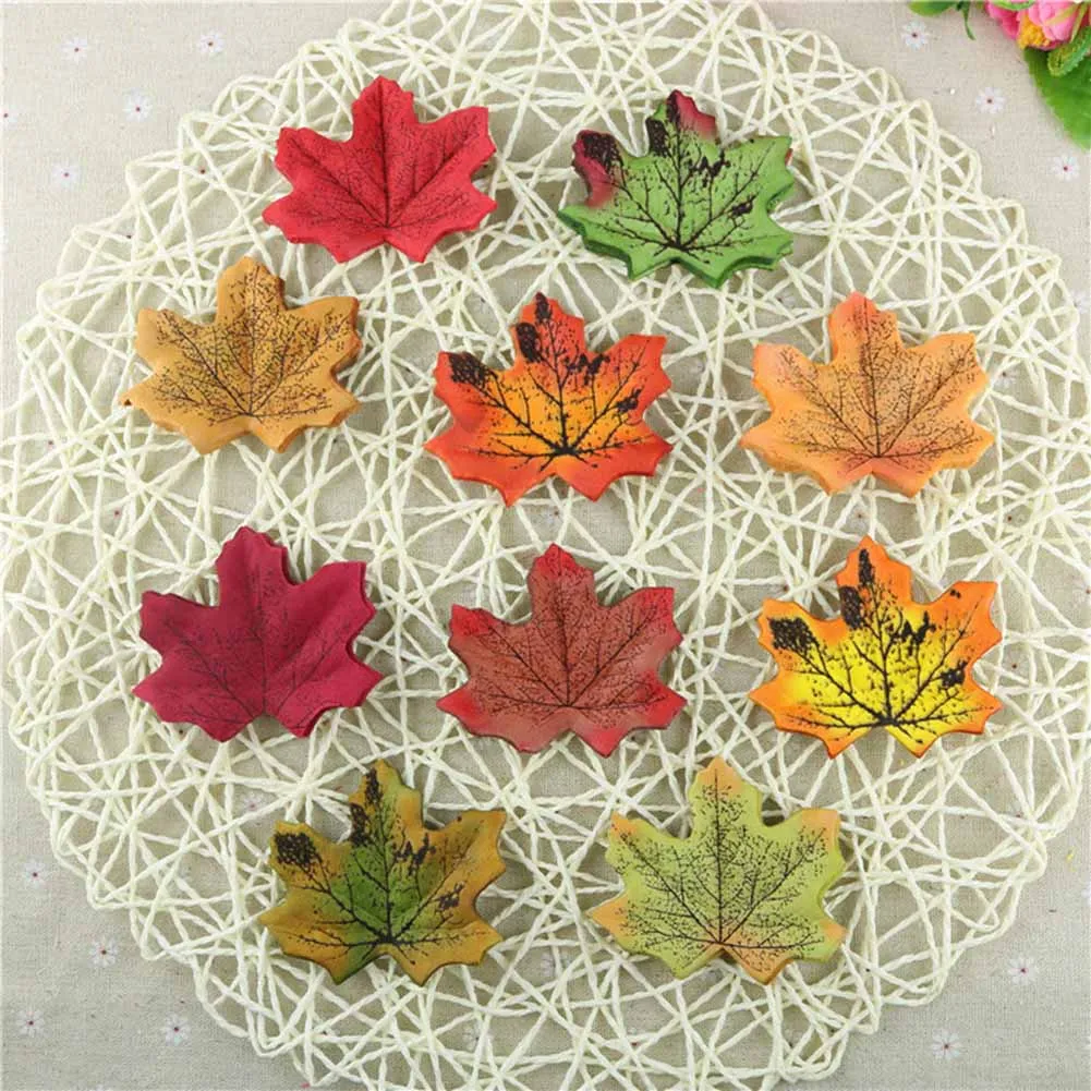 

50pcs/lot Artificial Leaves Nylon Stocking Flower Leaves For Scrapbooking Wedding Party Decoration Scrapbooking Craft