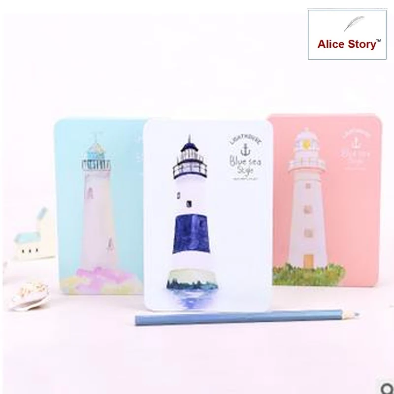

Lighthouse Cover Iron Diary special design metal hardcover diary notebook travel journal stationery gift vintage 95x178mm