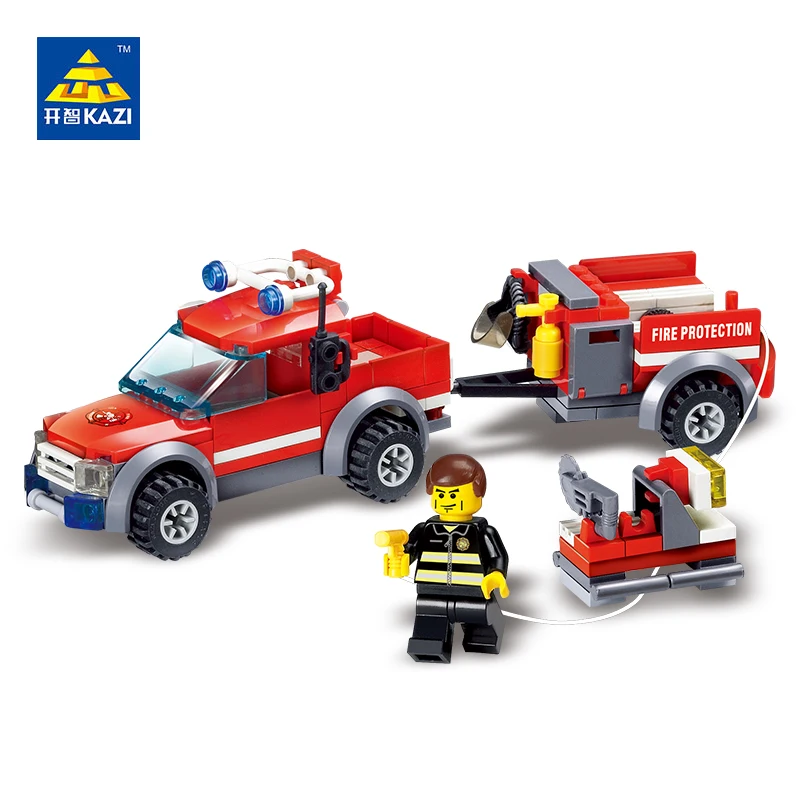 

KAZI Legoingly City Fire Trucks Blocks Model Series Building Blocks 143+pcs Educational Gift Christmas Toys for Children