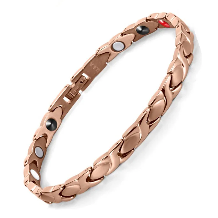 

Couple Bracelet magnet germanium bracelet European and American fashion women's stainless steel magnet Bracelet