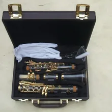 Прозрачный комплект для кларнета Bb ключ настоящие позолоченные детали