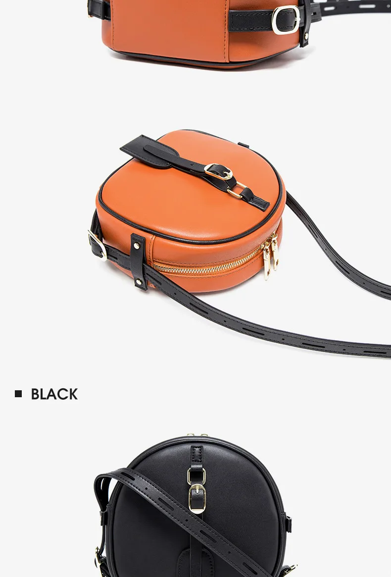 Bisonjs couro de vaca crossbody bags para