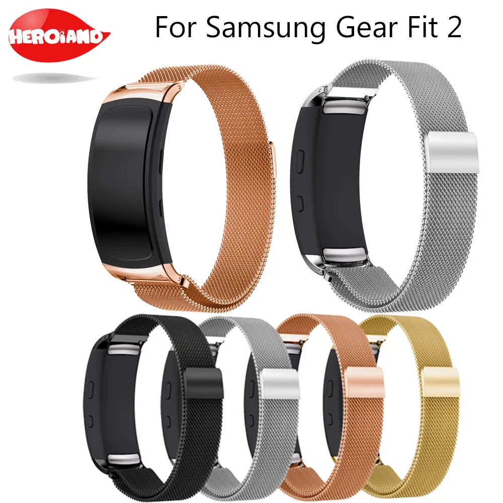 Stainless Steel Bracelet Milanese Magnetic Loop Band For Samsung Gear Fit 2 SM-R360 Smart Watch Strap For Gear Fit2 Watchbands - ANKUX Tech Co., Ltd