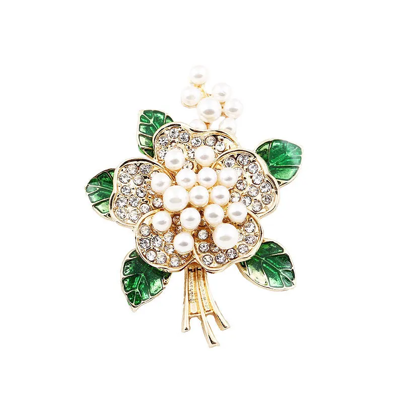 Trendy Large Flower Brooch for Women Inlay Rhinestone Brooch Women