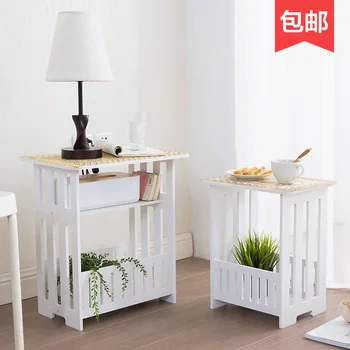 

Wood molding board square small coffee table living room double simple coffee tea several sofa table