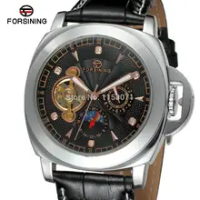 FSG005M3S5 Automatic men’s watch with black genuine leather strap gift box free shipping analog round watch whole sale price