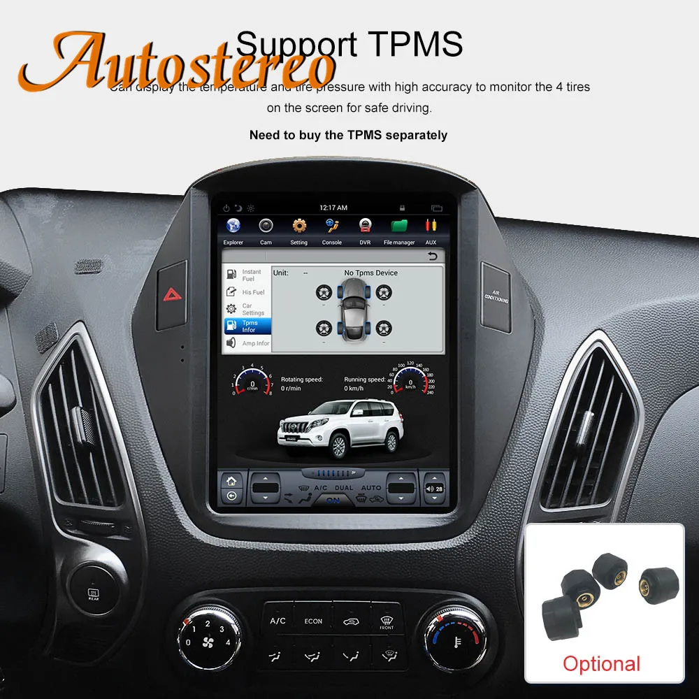 Perfect Android 7 Tesla style Car No DVD Player GPS Navigation For Hyundai IX35 2009-2016 radio tape recorder stereo multimedia IPS CAN 6
