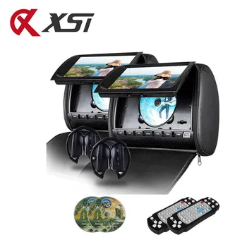 

XST 2PCS 9 Inch Car Headrest Monitor DVD Video MP5 Player 800x480 Zipper Cover TFT LCD Screen IR/FM/USB/SD/Speaker/Game