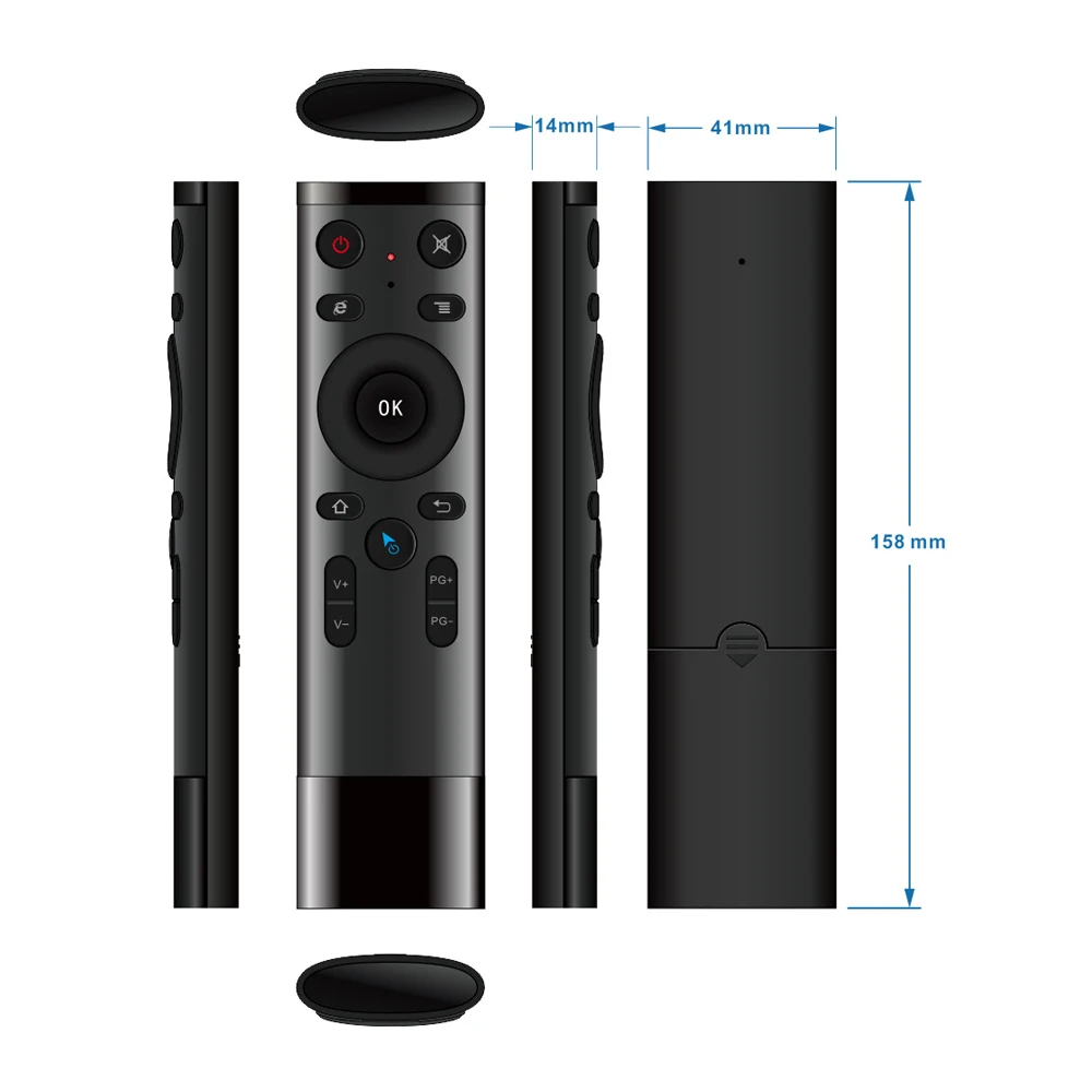 

Remote Control Voice Control Fly Air Mouse For Gyro Sensing Game 2.4GHz Wireless Microphone Remote Control For Android TV Box PC